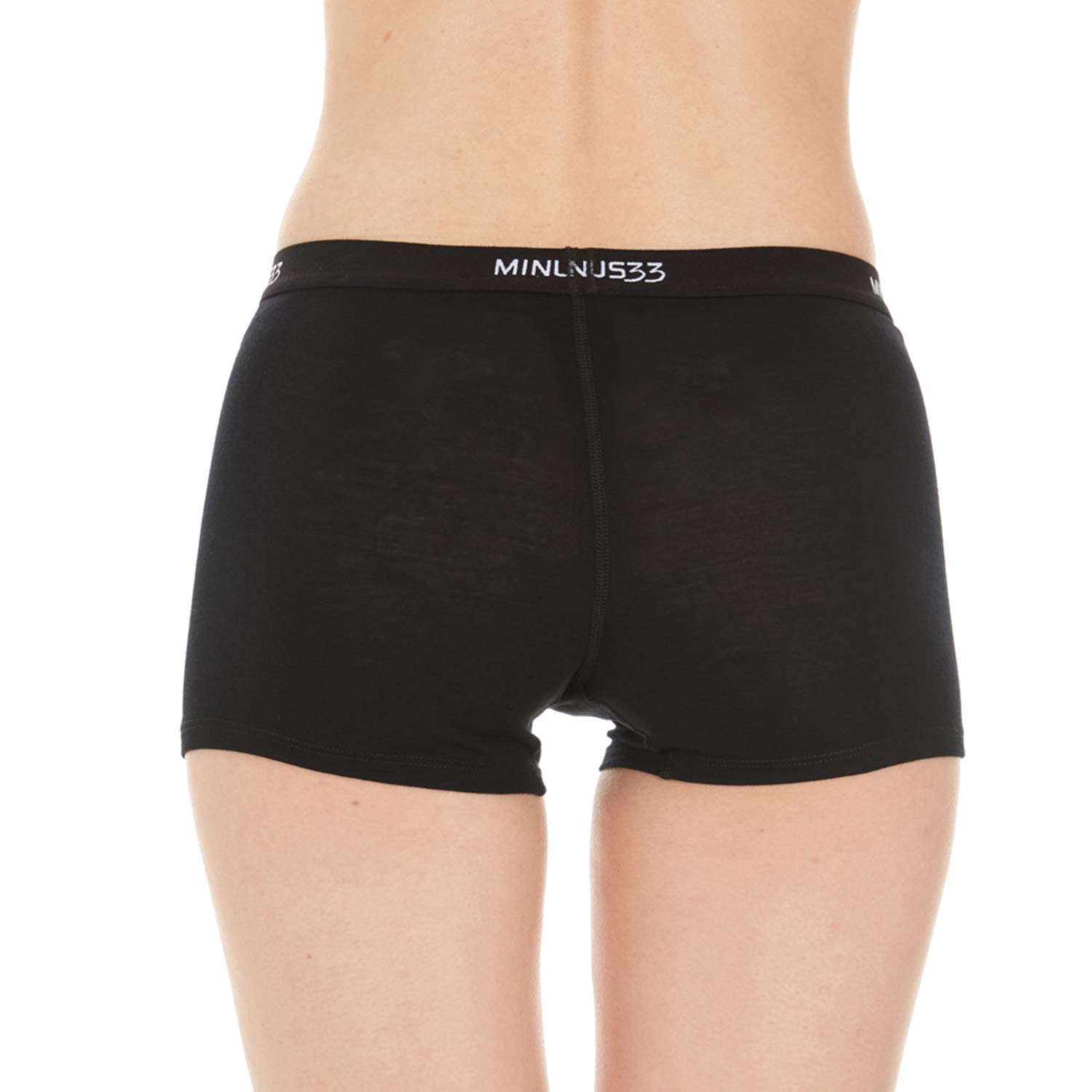 Minus33 Merino Wool Women's Micro Boyshorts Black Large