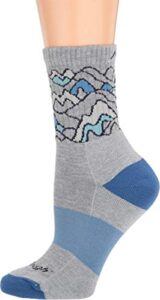 darn tough women's zuni coolmax hike/trek sock (style 1957) - light gray, small