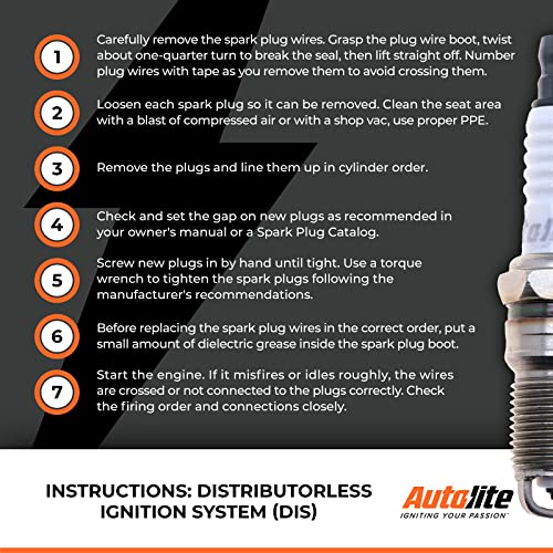 Autolite Iridium XP Automotive Replacement Spark Plugs, XP5702 (4 Pack)