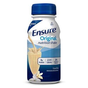 ensure original nutrition shake, vanilla, 8 ounces, 24 count