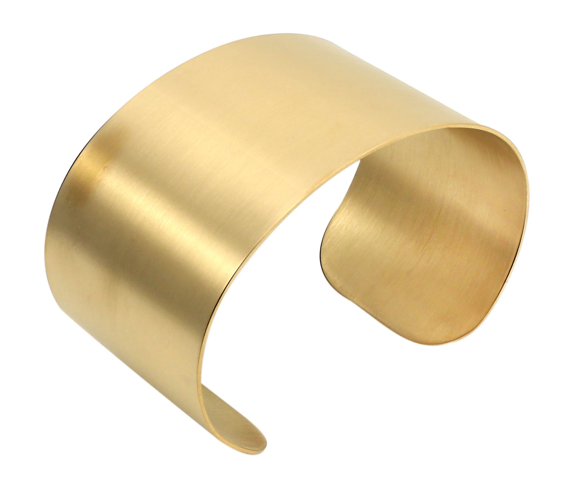 COUYA Gold Plated Wide Matt Cuff Bangle Bracelets for Women Blank Satin Bracelet Wristband Adjustable Size