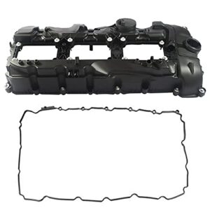 jdmspeed new engine valve cover with gasket 11127570292 replacement for bmw 335i 535i 2010-2017, 740i 740li 2013-2015, x3 x5 x6 2011-2019 3.0l 264937 7570292 11-12-7-570-292 n55