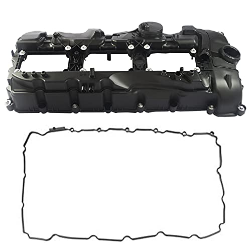 JDMSPEED New Engine Valve Cover with Gasket 11127570292 Replacement for BMW 335i 535i 2010-2017, 740i 740Li 2013-2015, X3 X5 X6 2011-2019 3.0L 264937 7570292 11-12-7-570-292 N55