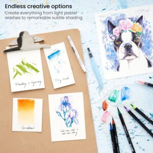 ARTEZA Real Brush Pens, 96 Watercolor Pens, Drawing Markers with Flexible Brush Tips, Watercolor Markers for Artists, and Beginners