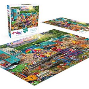 Buffalo Games - Aimee Stewart - The Family Campsite - 1000 Piece Jigsaw Puzzle , Blue