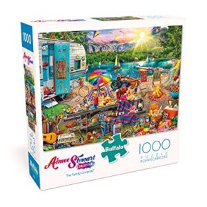 Buffalo Games - Aimee Stewart - The Family Campsite - 1000 Piece Jigsaw Puzzle , Blue