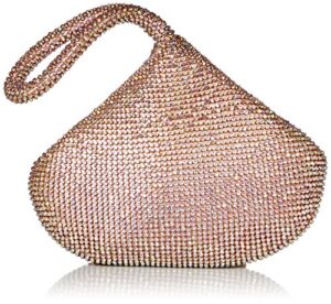 jessica mcclintock womens staci mesh wristlet pouch, pink, one size