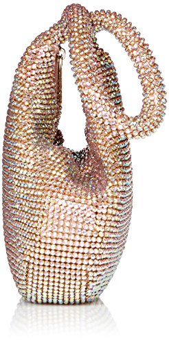 Jessica McClintock womens Staci Mesh Wristlet Pouch, Pink, One Size