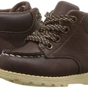 carter's Boys' Brand Fashion Boot, Brown, 6 M US Toddler