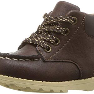 carter's Boys' Brand Fashion Boot, Brown, 6 M US Toddler