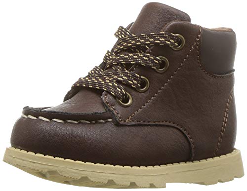 carter's Boys' Brand Fashion Boot, Brown, 6 M US Toddler