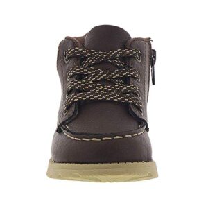 carter's Boys' Brand Fashion Boot, Brown, 6 M US Toddler