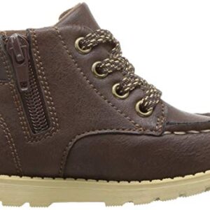 carter's Boys' Brand Fashion Boot, Brown, 6 M US Toddler