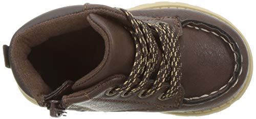 carter's Boys' Brand Fashion Boot, Brown, 6 M US Toddler