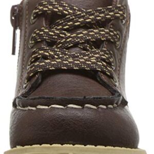 carter's Boys' Brand Fashion Boot, Brown, 6 M US Toddler