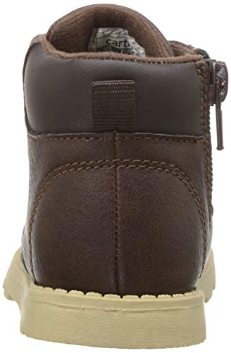 carter's Boys' Brand Fashion Boot, Brown, 6 M US Toddler