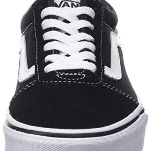 Vans Women's WM Ward Sneaker, Black ((Suede/Canvas) Black/White Iju), 8.5