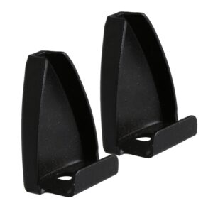 Yibuy 4.3x2.5x3.3cm Black Iron Triangle Drum Claw Hook without Tension Rods 7mm Hole Drum Part Percssion Accessory Pack of 10