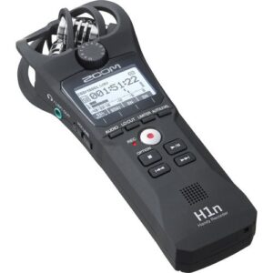 Zoom H1n Portable Recorder, Onboard Stereo Microphones, Camera Mountable, Records to SD Card, Compact, USB Microphone, Overdubbing, Dictation, For Recording Music, Audio for Video, and Interviews