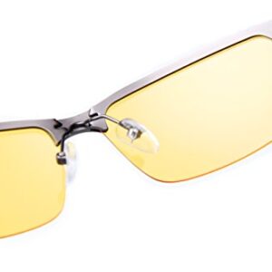 Night Driving Glasses Anti Glare Polarized With Stylish Case - Night Vision/ Tac Glasses - for Driving - Nighttime Glasses