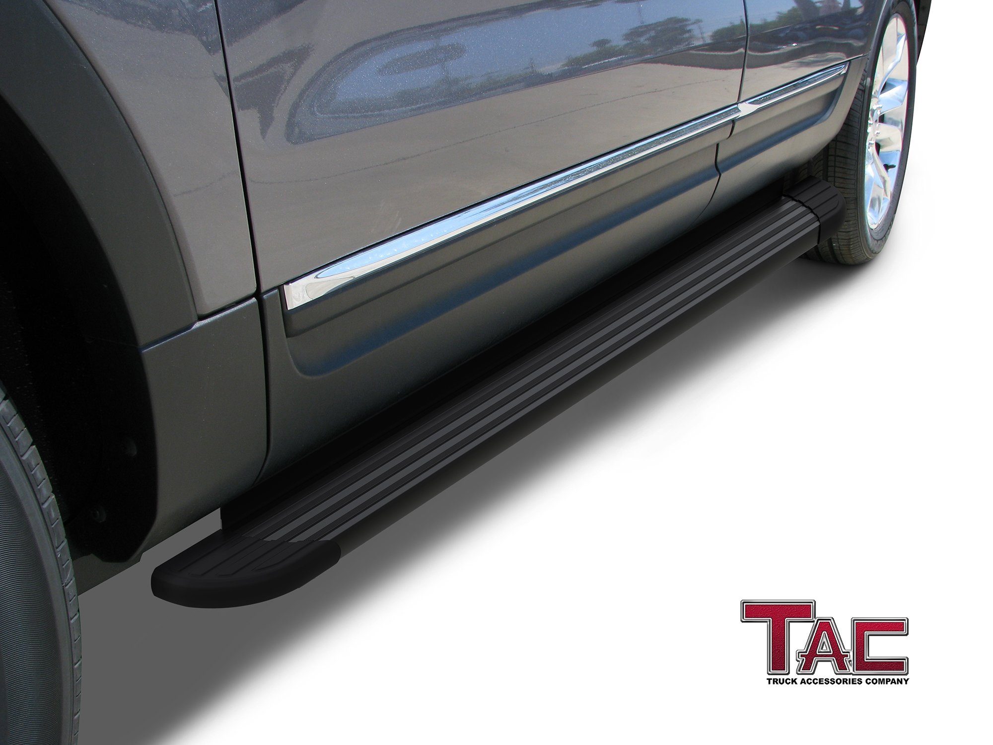 TAC Running Boards Fit 2011-2019 Ford Explorer Value Aluminum SUV Black Side Steps Nerf Bars Step Rails Running Boards Off Road Automotive Exterior Accessories (2 Pieces Running Boards)