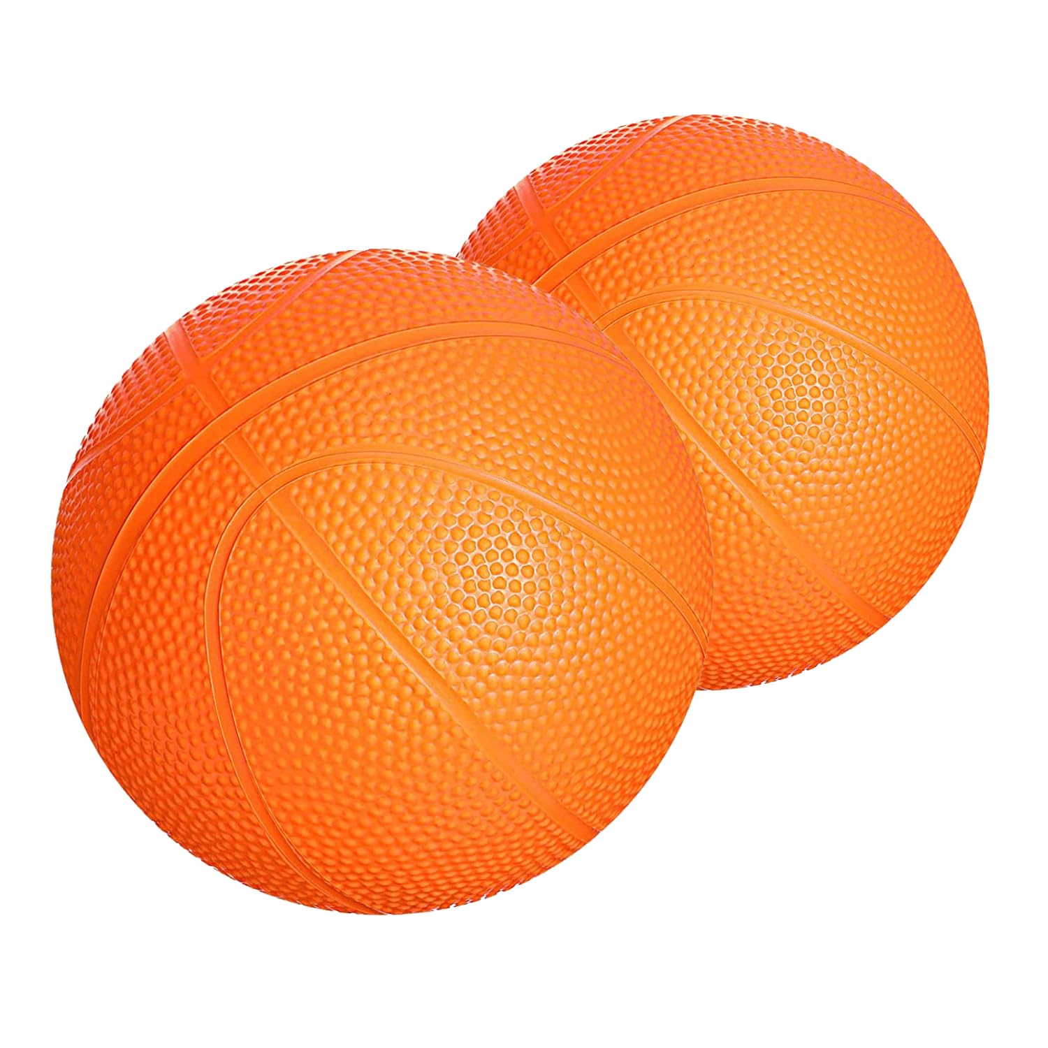 Botabee | Set of 2 Kids Basketball - 6 Inch Mini Rubber Ball for Little Tikes - Toddler Balls for Indoor/Outdoor Play - Ideal Gift Toy for Boys - Lightweight and Soft Replacement Toys (Orange)