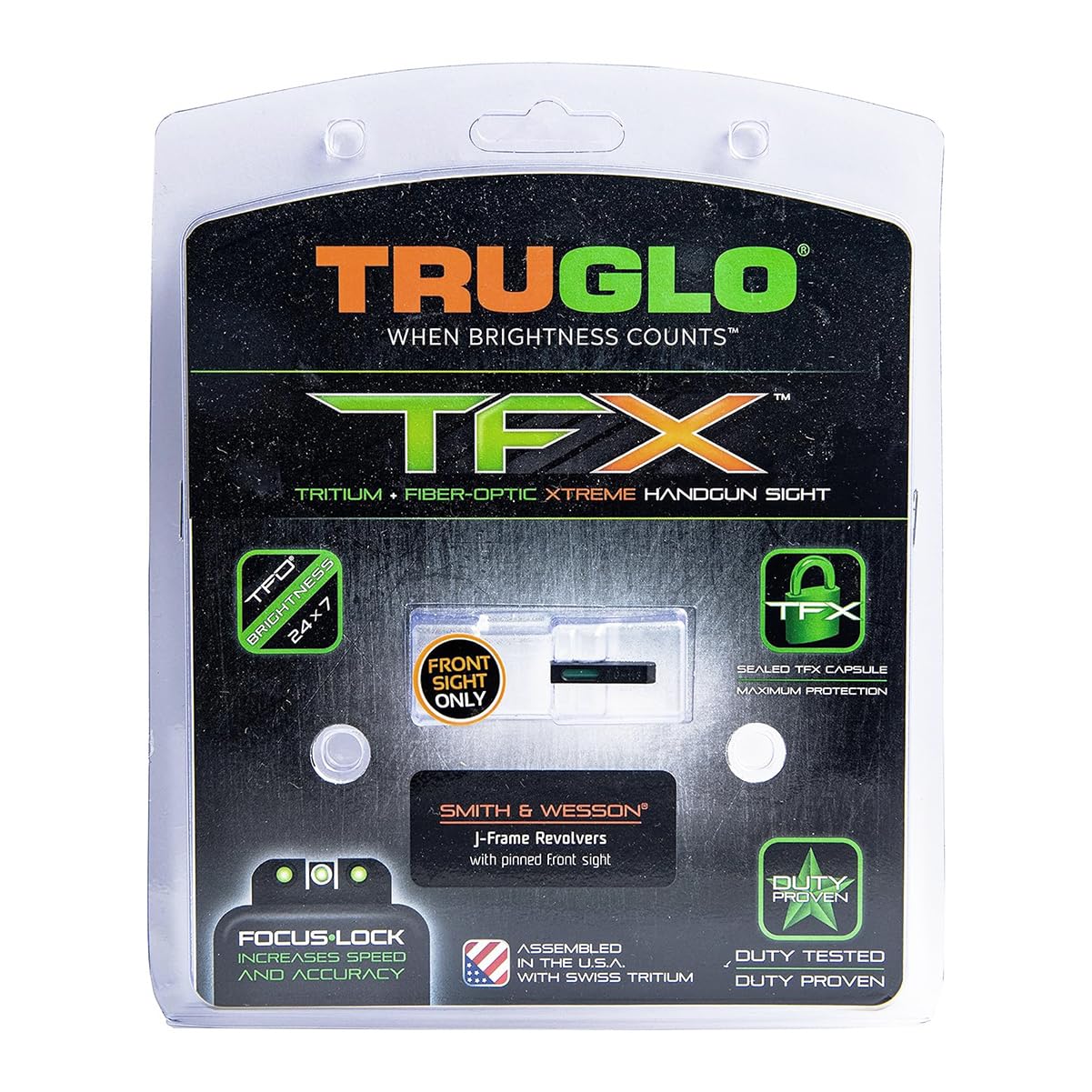 TRUGLO TFX S&W J-FRM FRNT (TG13SJ1A)