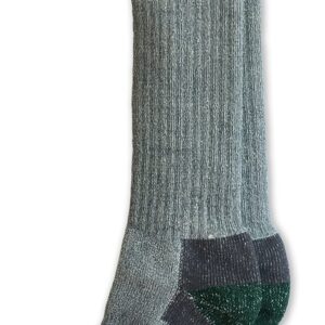 Drake 80% Merino Wool Heavyweight Cold Weather Tall Boot Socks 1 Pair (Grey/Green, Men's Shoe Size 9-13 - Sock Size Large)