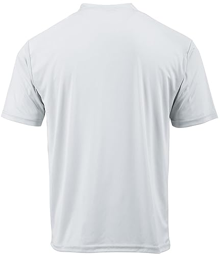 DRIEQUIP Men's Short Sleeve Moisture Wicking T-Shirt-XLT-White