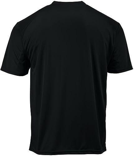 DRIEQUIP Men's Tall Short Sleeve Moisture Wicking Shirt,Black-3XLT