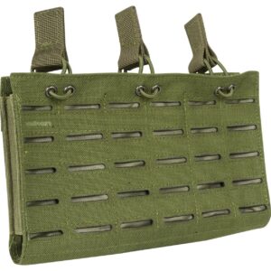 valken multi rifle mag lc triple pouch, olive, small