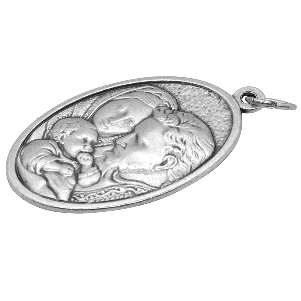 Venerare Large Oval Saint Medal, 1.5" (Holy Family)