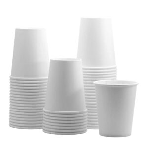 GUSTO [8 oz.- 100 Pack Paper Hot Cups, Coffee Cups - White