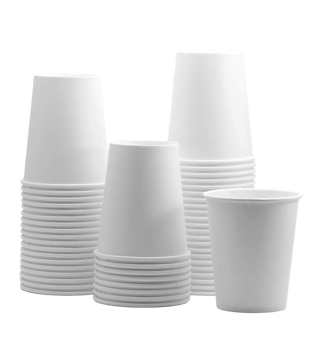 GUSTO [8 oz.- 100 Pack Paper Hot Cups, Coffee Cups - White