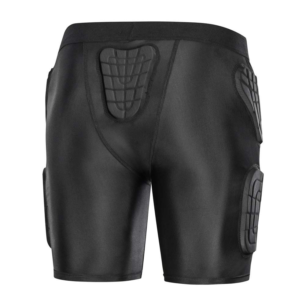 DGXINJUN Youth Kids Padded Compression Short Hip Portector 5 Pads Football Girdle