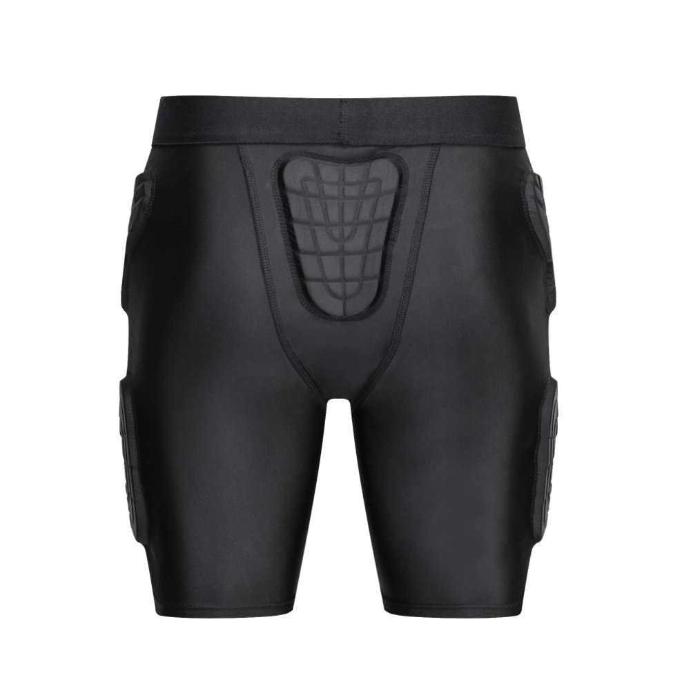 DGXINJUN Youth Kids Padded Compression Short Hip Portector 5 Pads Football Girdle