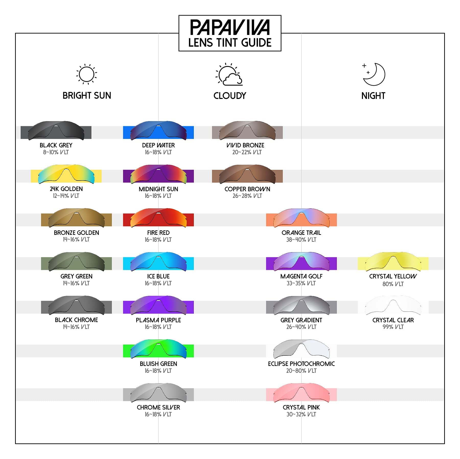 PapaViva Replacement Lenses for Oakley Flak Jacket XLJ OO9009 Sunglass Solid Black Non-polarized