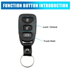 uxcell New 4 Buttons Key Fob Remote Control Case Shell Replacement OSLOKA423T for Hyundai Elantra 2007-2010 Sonata 2006-2011