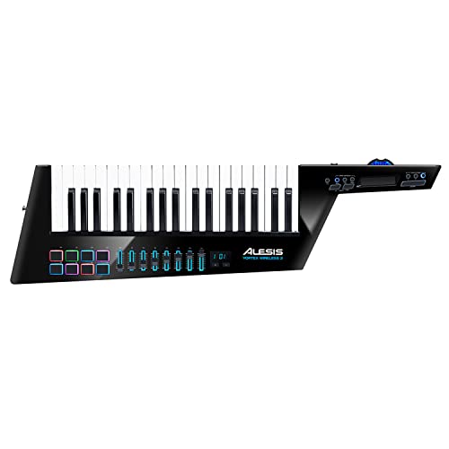 Alesis Vortex Wireless 2 - High-Performance USB MIDI Wireless Keytar Controller with Professional Software Suite Included,Black