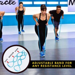 Walk at Home Resistance Bands 7 Ring Adjustable Resistance Bands for Working Out Home Workout Walking Exercise Workout Bands Fitness Program Exercise Bands Stretch Bands for Recovery, Blue