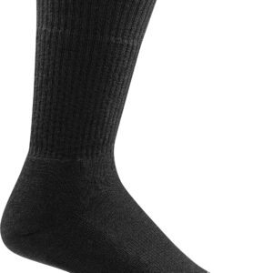 DARN TOUGH Tactical Midweight Boot Sock (Style #T4021) - Black, Large