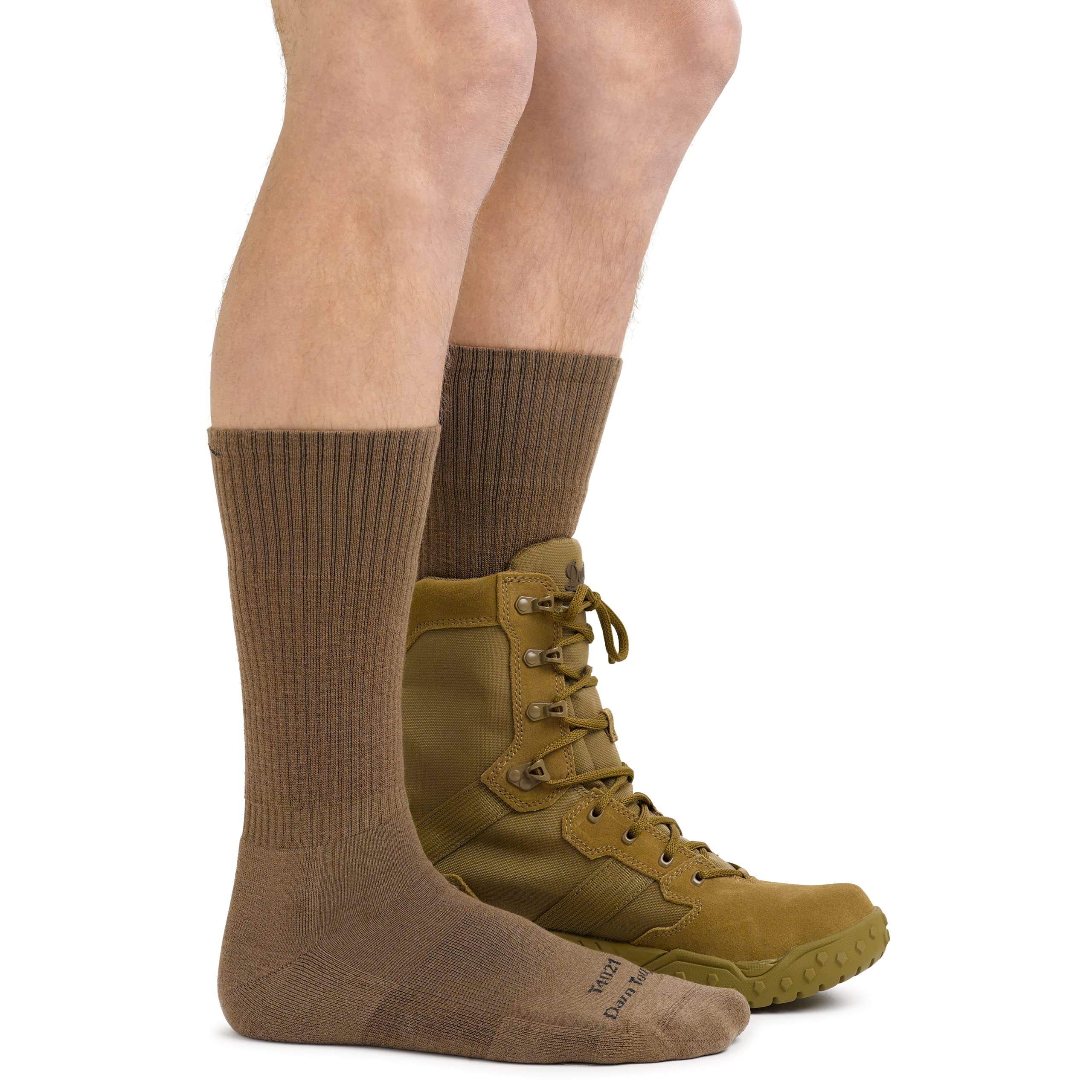 DARN TOUGH Tactical Midweight Boot Sock (Style #T4021) - Black, Large