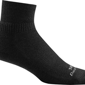 Darn Tough Tactical Quarter Cushion Socks (T4088) Unisex – (Black, Large)