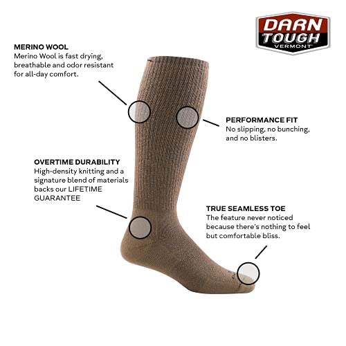 Darn Tough Tactical Over-The-Calf Extra Cushion Socks (T4050) Unisex – (Foliage Green, Large)