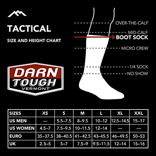 Darn Tough Tactical Boot Extra Cushion Socks (T4033) Unisex – (Coyote Brown, Large)