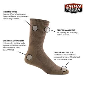 Darn Tough Tactical Boot Extra Cushion Socks (T4033) Unisex – (Coyote Brown, Large)