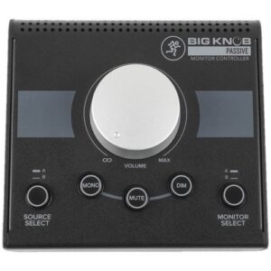 Mackie Big Knob Passive Studio Monitor Controller with 1/4" Male Phone to 1/4" Male Phone TRS Cable -5