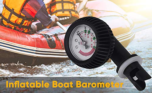 Vbestlife Kayak Barometer, Nylon Inflatable Boat Air Pressure Gauge Barometer for Kayak Raft Air Pressure Gauge for Inflatable Boat Pressure Gauge Kayak