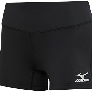 Mizuno Mens Women's Victory 3.5" Inseam Volleyball Shorts, Black, Medium US