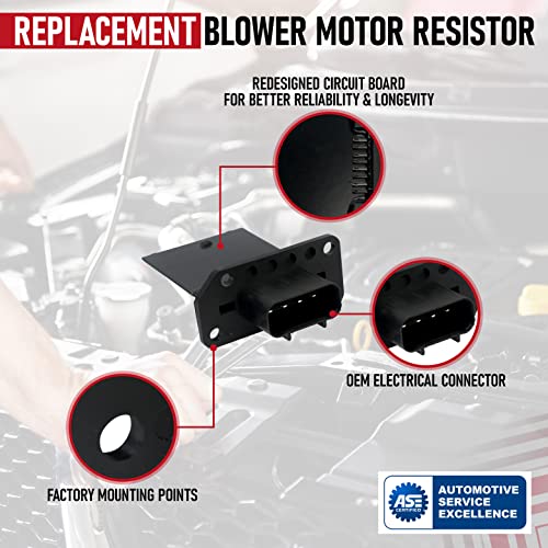 HVAC Blower Motor Resistor - Compatible with Ford, Lincoln, Mercury Vehicles - Expedition, Escape, F150, F250, F350 Super Duty, Mustang, Mark LT, Mariner Replaces 3F2Z-18591-AA, YH-1715